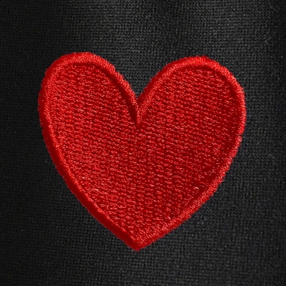 ❤️Two-Piece Cozy Black Sweatsuit with Heart Print//SzL❤️ - Picture 4 of 5